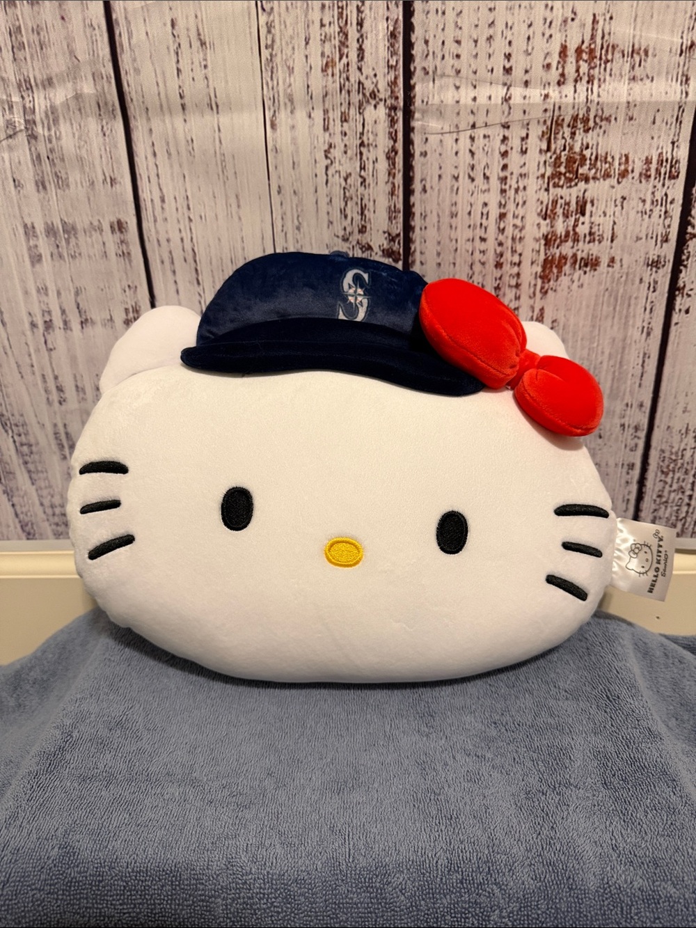 Hello Kitty White Plush Face Pillow NWOT